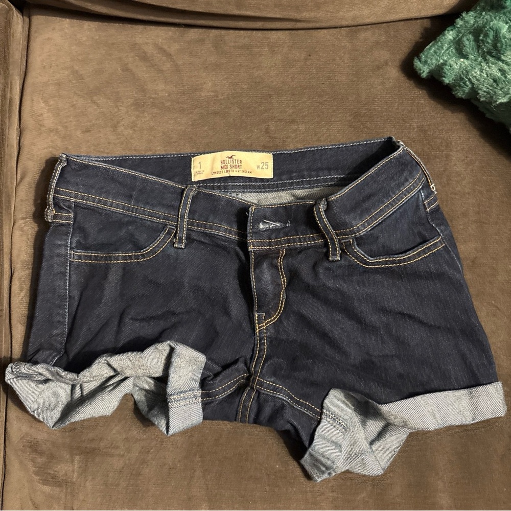 Hollister Dark Blue Jean Shorts